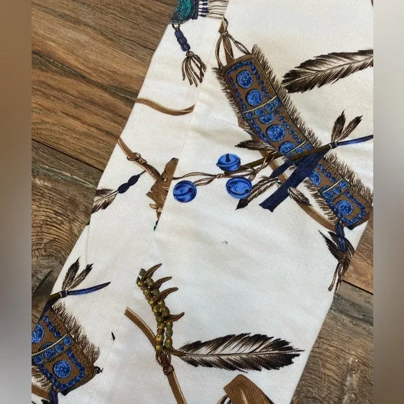 Ralph Lauren Rare Blue Label Native American Indian White Jeans - Sz 27 - Picture 2 of 10